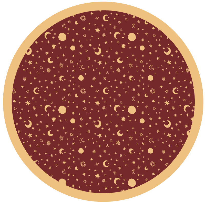 Tapete vermelho lavado com estrelas para crianças - TenStickers