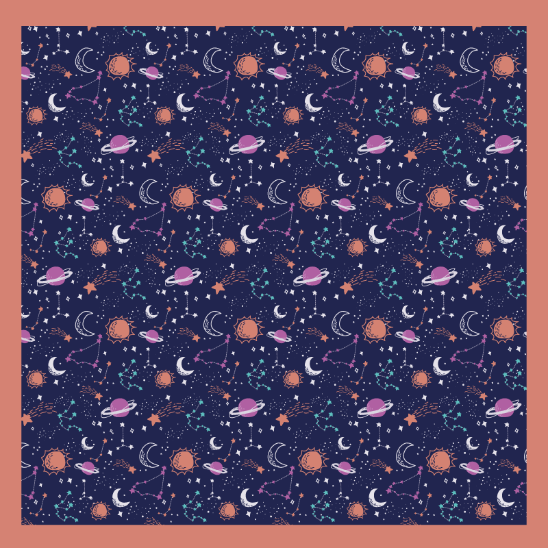 Tapete estrela azul lavado com estrelas para crianças - TenStickers
