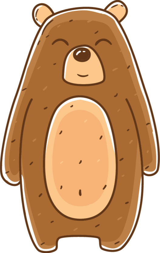 Tapete de vinil animal de urso amigável - TenStickers