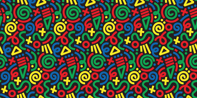 Tapete vinílico de jogos padrão de quebra-cabeça vibrante - TenStickers