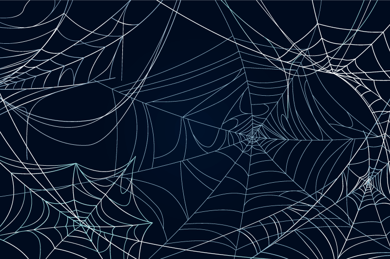 Ilustração de teias de aranha tapetes de halloween - TenStickers