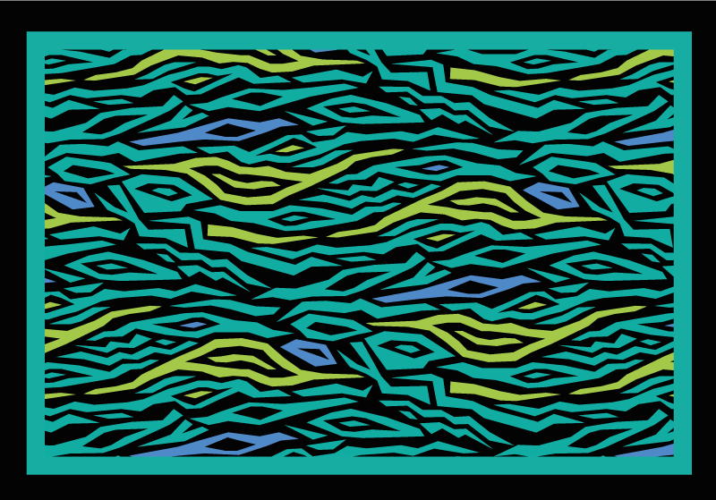 Tapete azul neon estampado de zebra com estampa animal - TenStickers