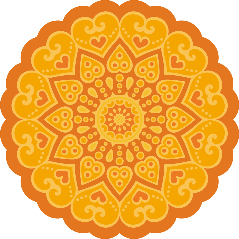 Tapete laranja mandala vinil - TenStickers