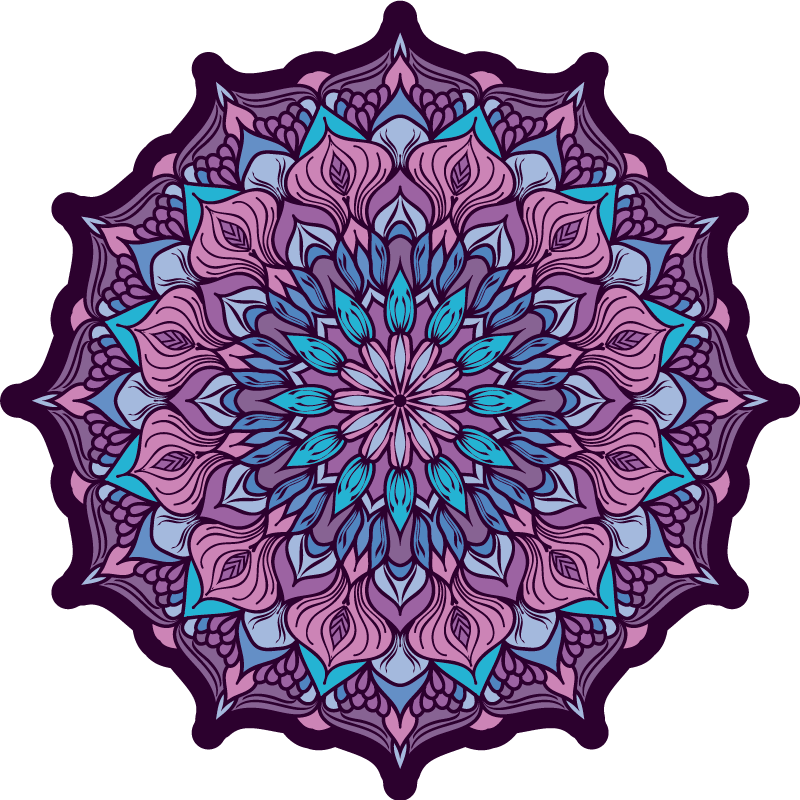 Tapete de vinil com padrão de mandala boho - TenStickers
