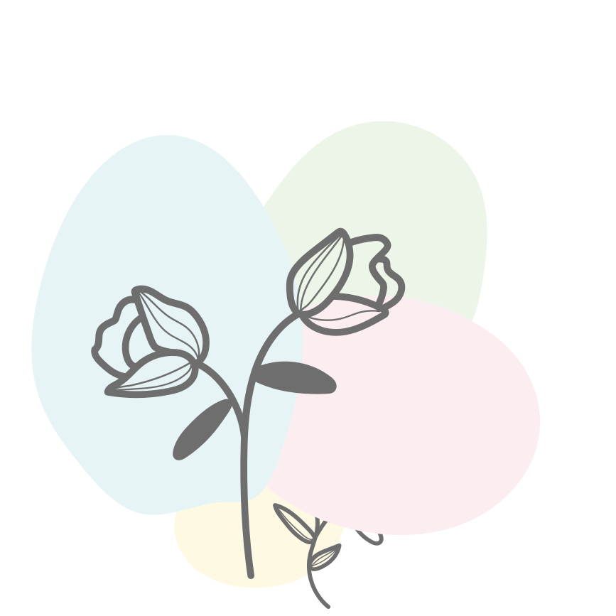 Tapete vinílico flores e plantas tapete floral coração - TenStickers