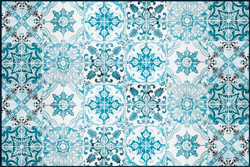 Tapete de azulejos mediterrâneo - TenStickers