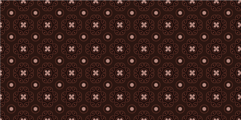 Tapete de vinil mandala marrom com padrão mandala - TenStickers