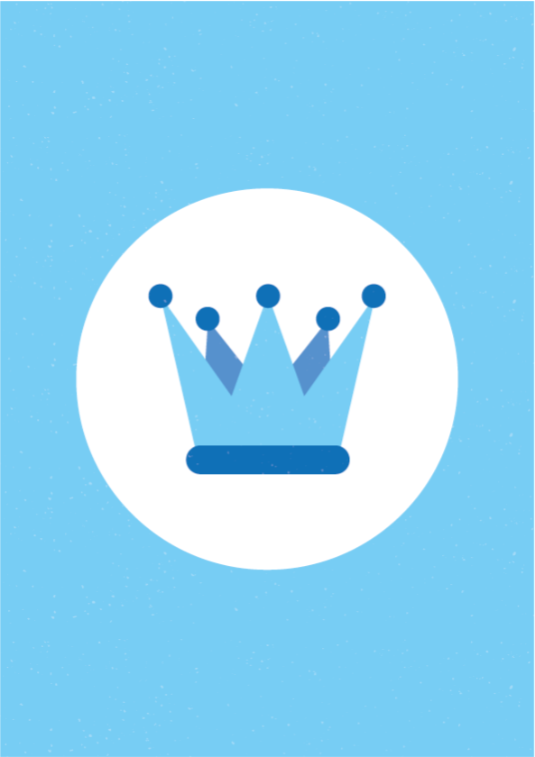 Tapete azul de vinil bebê coroa - TenStickers