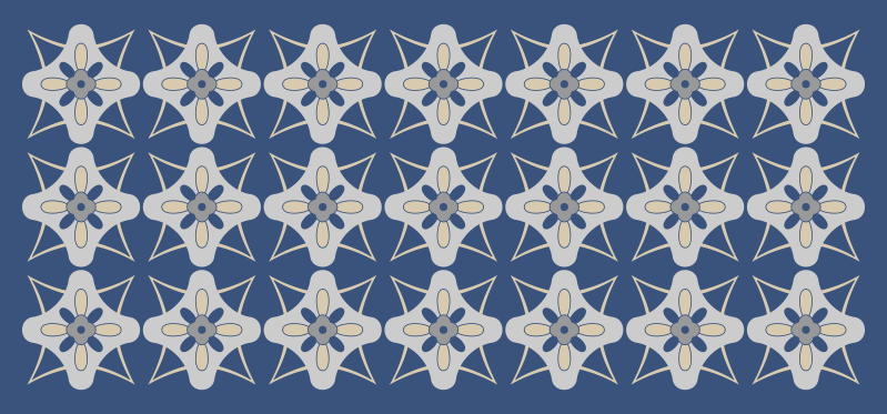 Tapete vinílico azulejos composição de azulejos florais - TenStickers