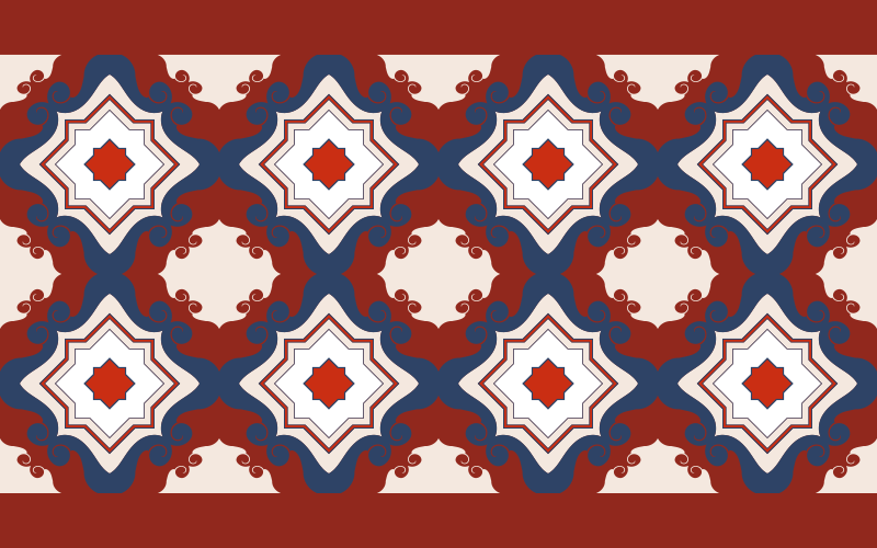 Ladrilhos de mosaico vintage vermelhos - TenStickers