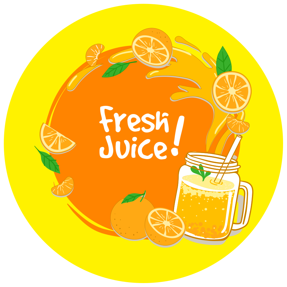 Tapete de vinil de cozinha de suco de laranja - TenStickers