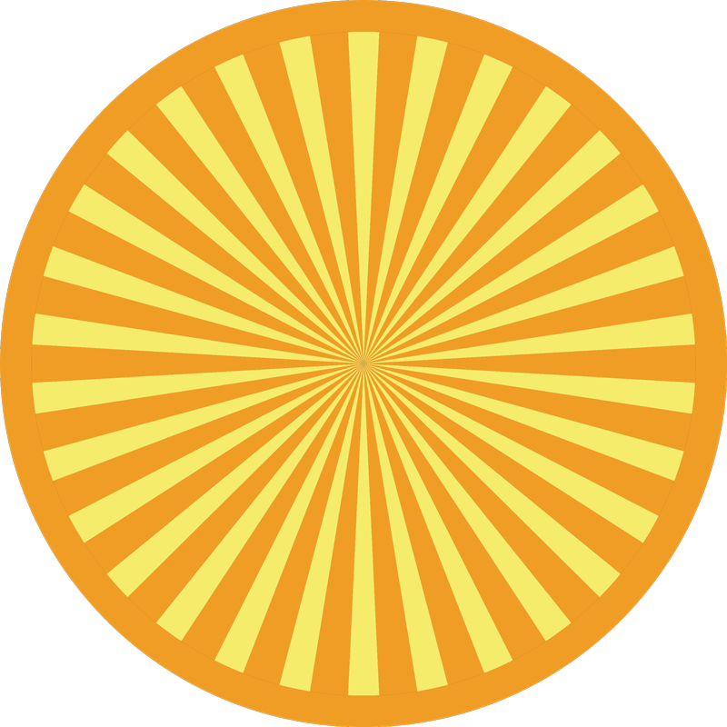 Pôr do sol abstrato com tapetes geométricos laranja - TenStickers