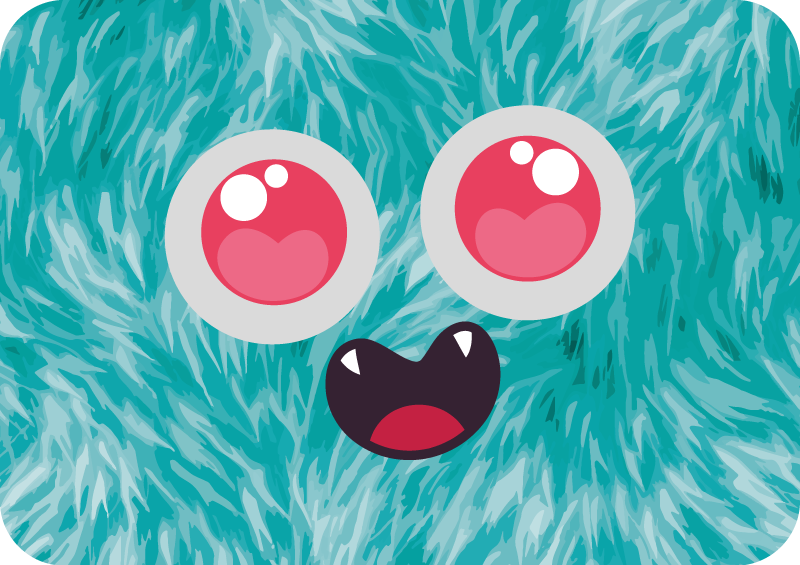 Tapete de vinil fofo monstro anime infantil - TenStickers