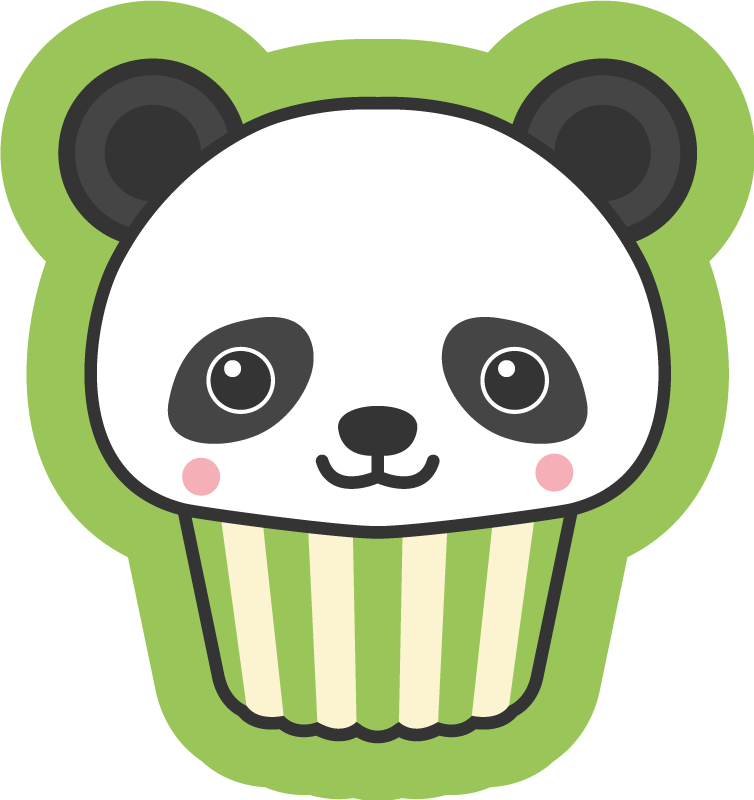 Anime feliz panda animal tapete - TenStickers
