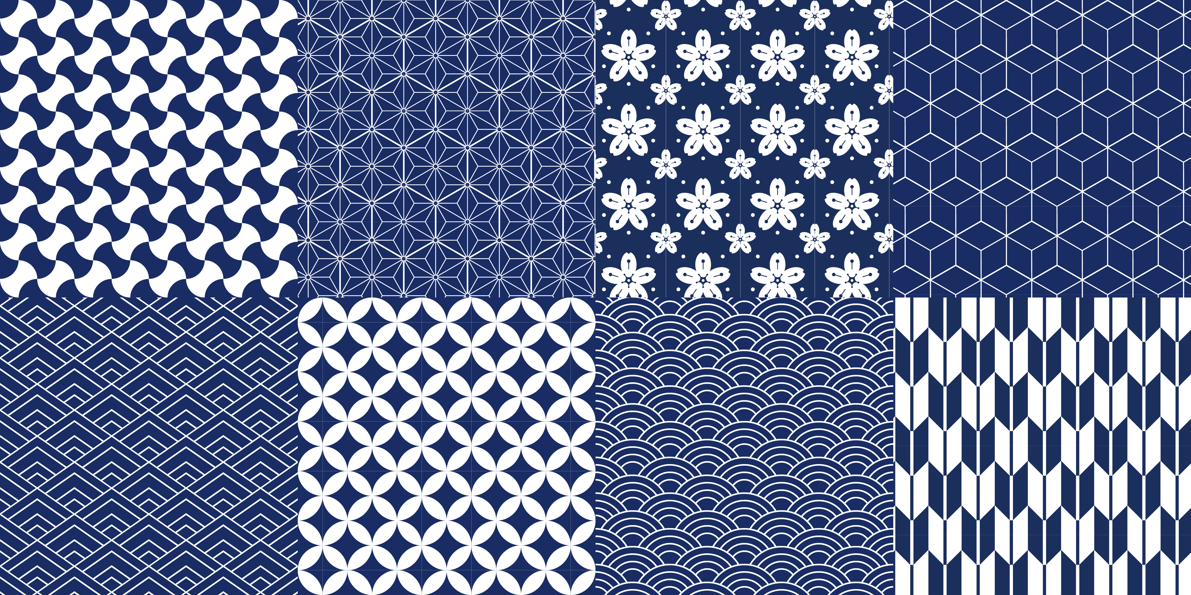 Tapete de vinil azul e branco complexo - TenStickers