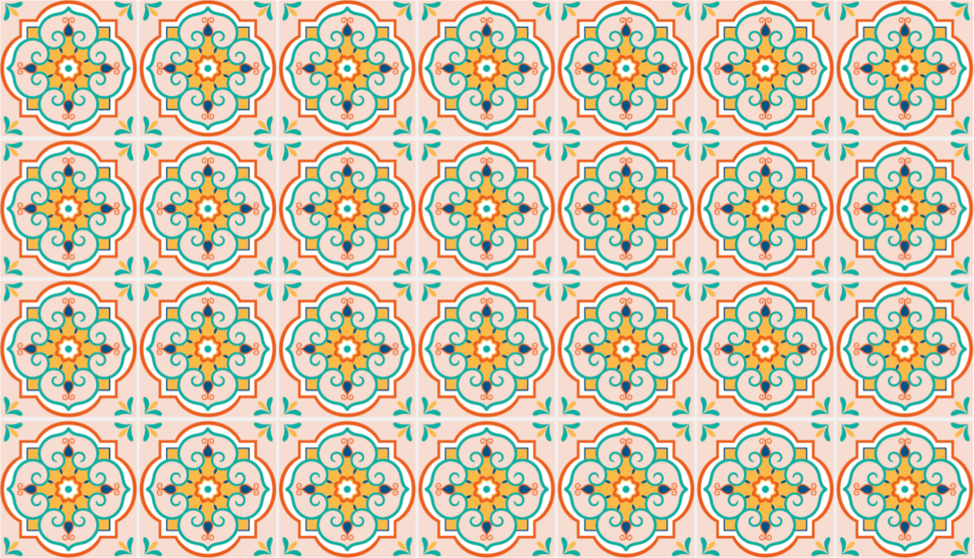 Mosaicos coloridos tapetes de vinil - TenStickers