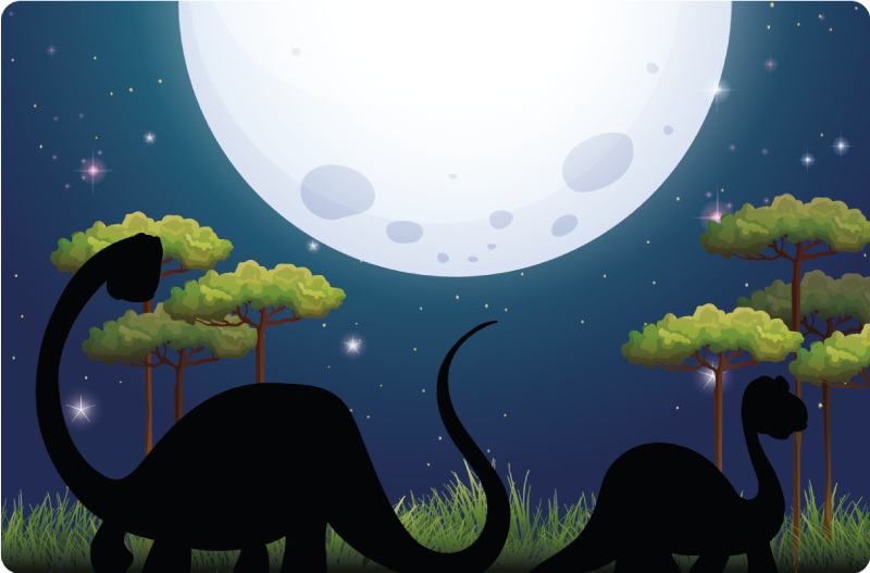 Dinossauro na natureza tapete - TenStickers