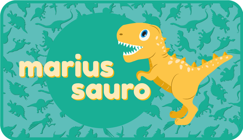 Tapete vinílico infantis dinossauro personalizado - TenStickers