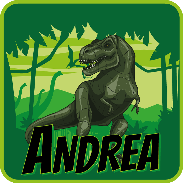 Tapete personalizado realista de fundo de dinossauro - TenStickers
