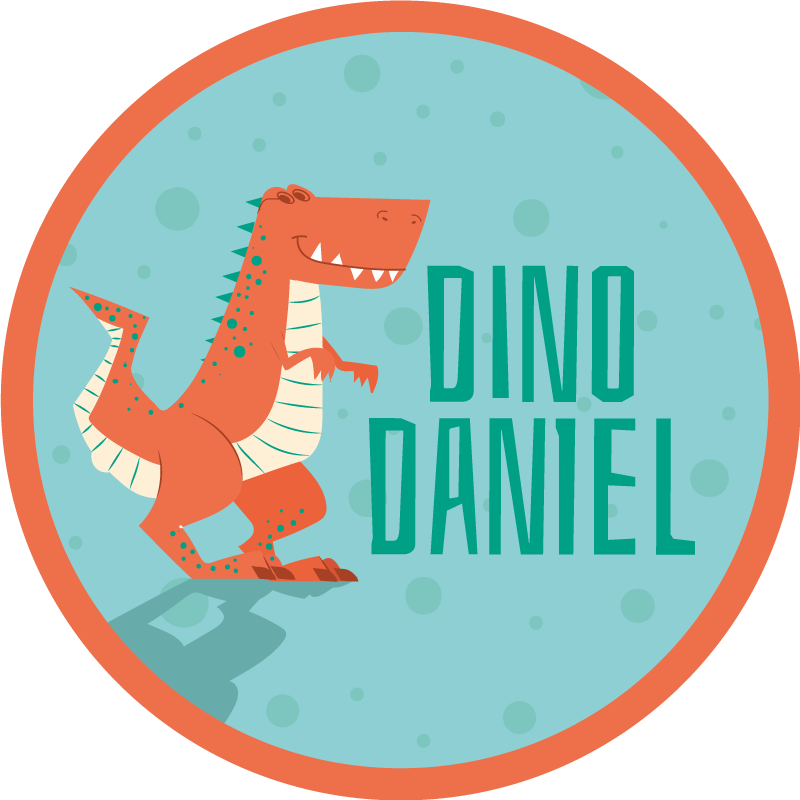 tapete personalizado Dinossauro laranja - TenStickers