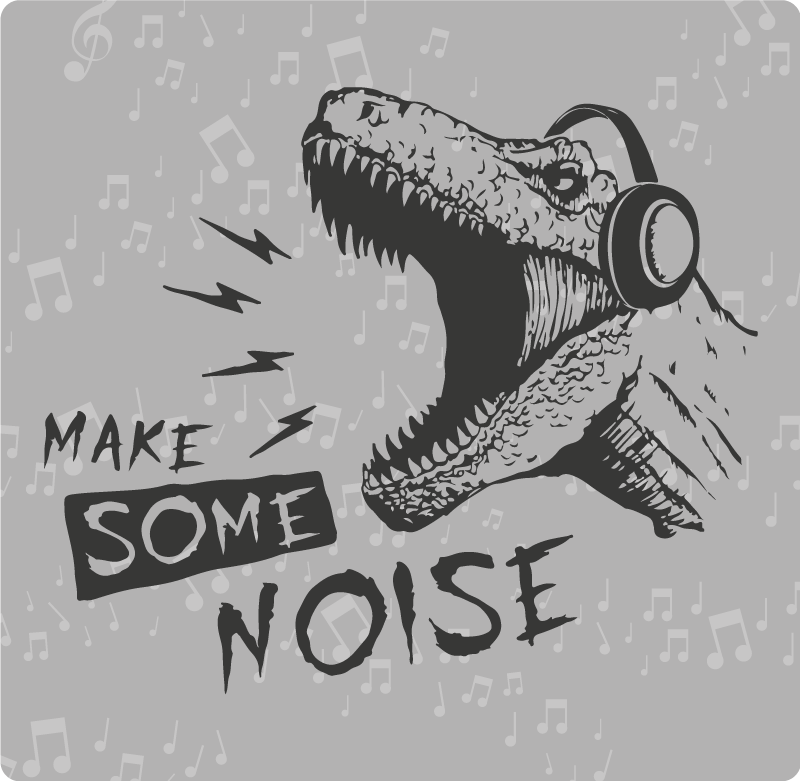 Tapete vinílico criança som dinâmico de dinossauro - TenStickers