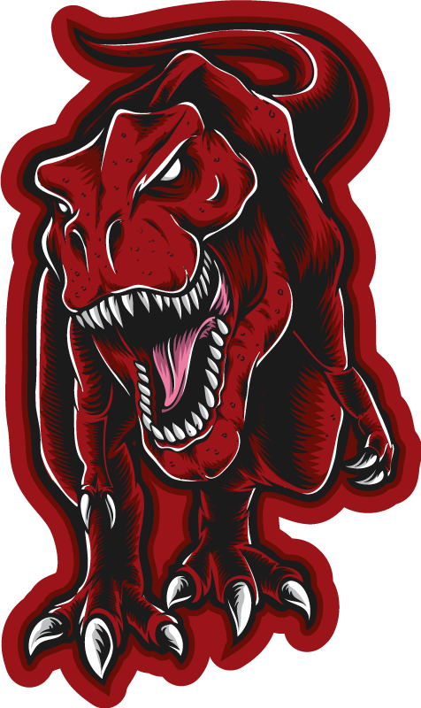 Tapete de animal com rosto de t-rex assustador - TenStickers