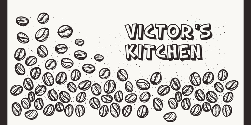 Fundo com tapete moderno de grãos de café - TenStickers