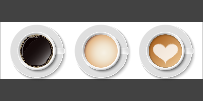 Vista aérea vários cafés tapete moderno - TenStickers