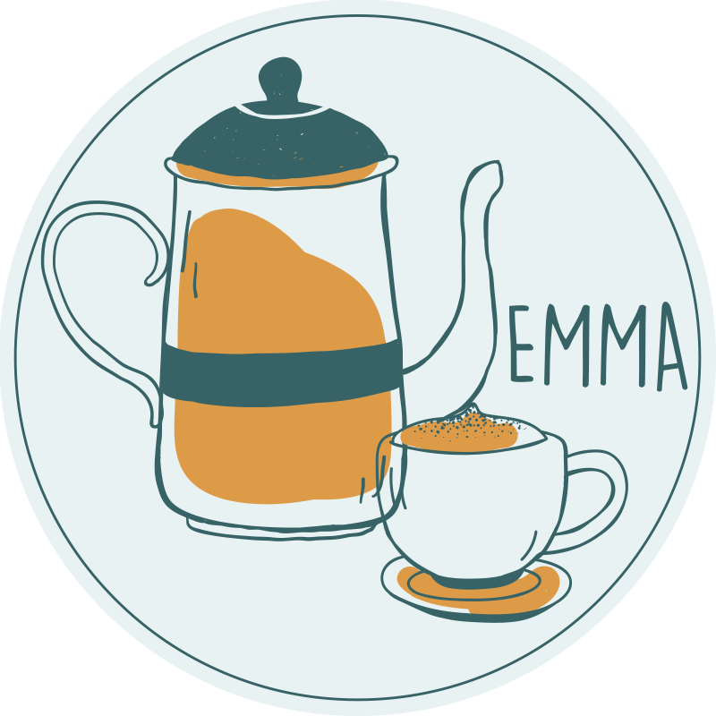 Tapete vinílico com nome design de café personalizado - TenStickers