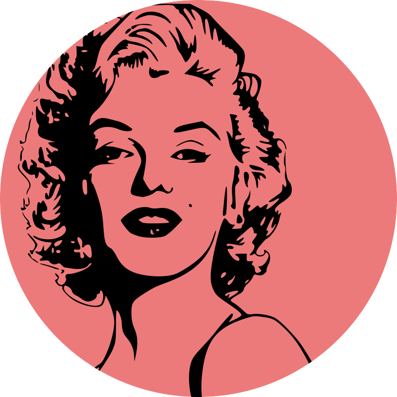 Tapete de vinil com retrato de marilyn monroe - TenStickers