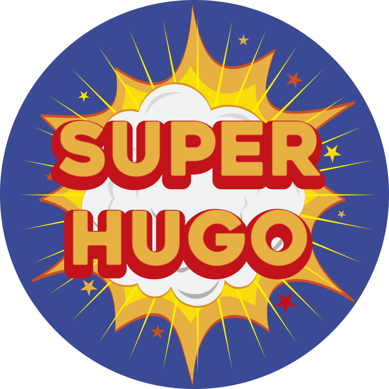Tapete vinílico com nome explosão de super-herói - TenStickers