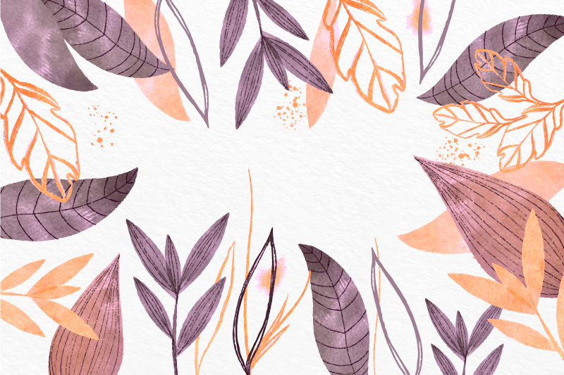 Tapete vinílico quarto padrões de folhas elegantes - TenStickers