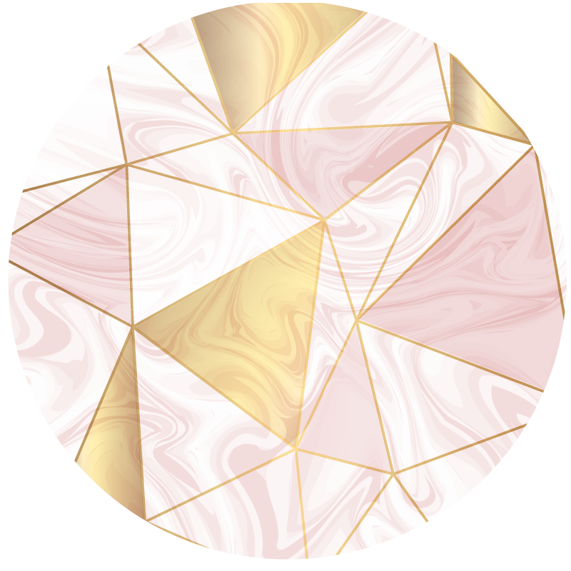 Tapete vinílico geométricas composição geométrica de mármore - TenStickers