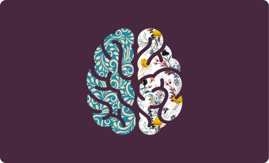 Tapete vinílico para gabinete Cérebro padronizado - TenStickers