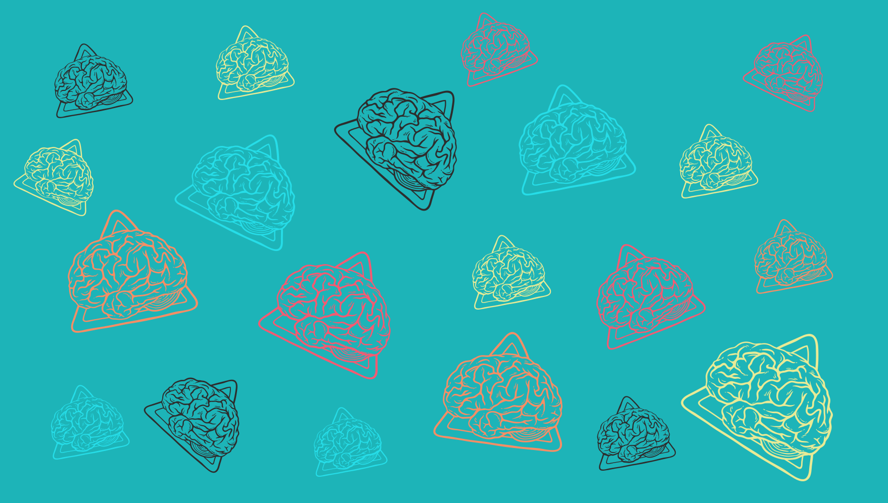 Tapete vinílico criança padrões cerebrais abstratos - TenStickers