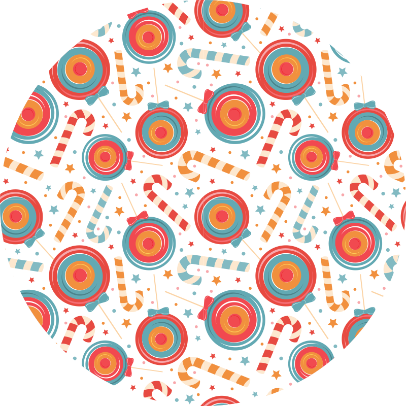 Tapete de vinil infantil de doces coloridos - TenStickers