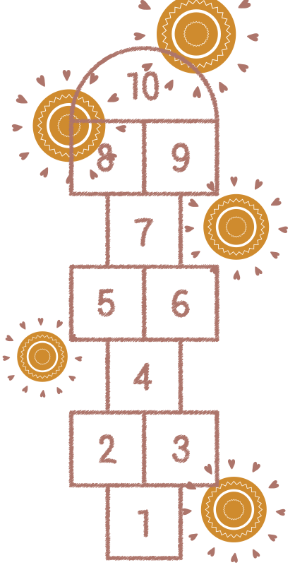 Tapete nórdico de vinil infantil amarelinha - TenStickers