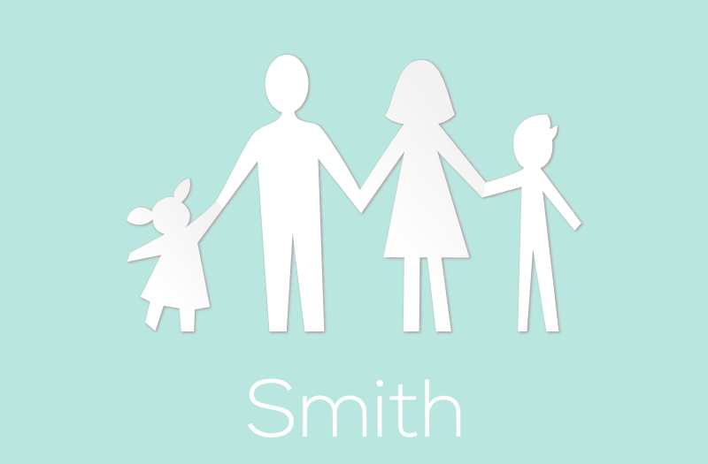 Tapete vinílico com nome família personalizável - TenStickers