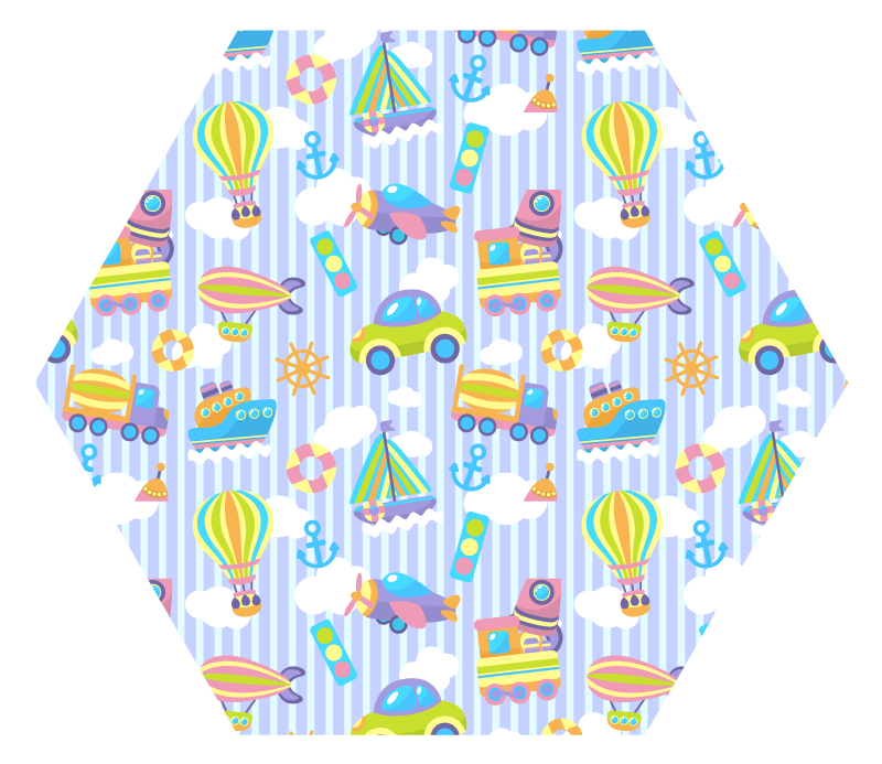 Tapete vinílico infantis imagens de infância - TenStickers