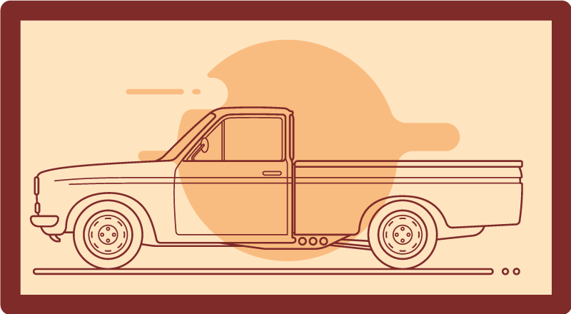 Tapete vinílico infantis ilustração de veículo de brinquedo - TenStickers