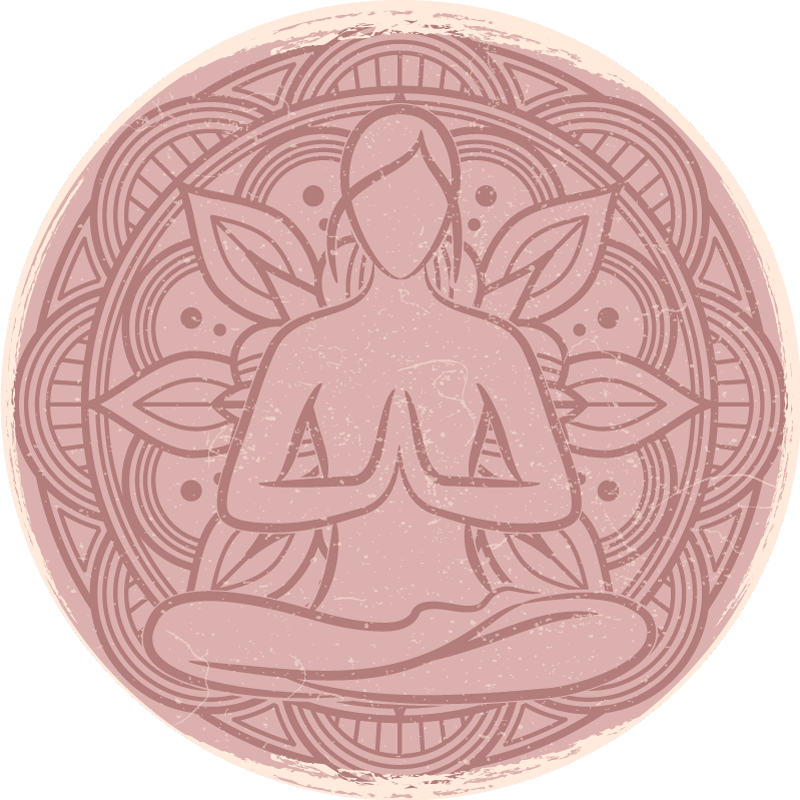 Tapete floral de lótus para meditação - TenStickers
