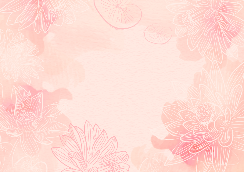 Tapete floral em tons de lótus oink - TenStickers