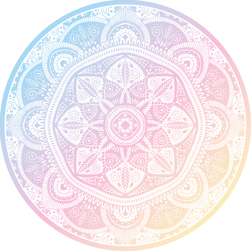 Tapete vinílico de mandala mandala gradiente - TenStickers