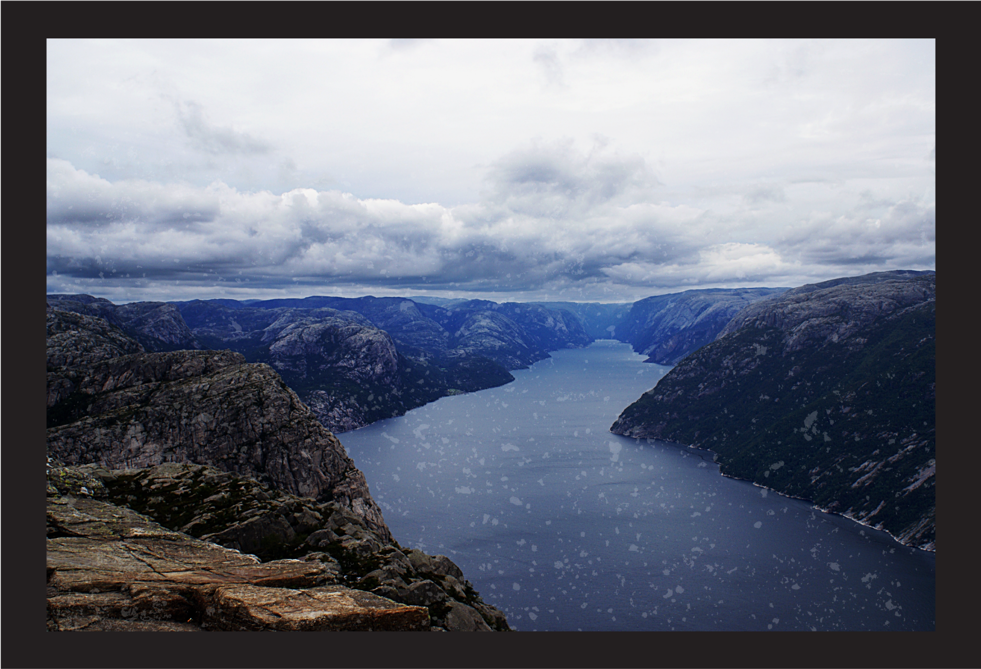 Tapete de vinil da natureza do fiorde da noruega - TenStickers