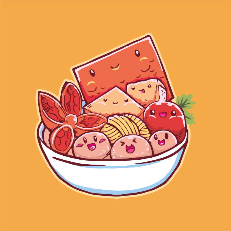 Desenhos animados bonitos de pisos de cozinha - TenStickers