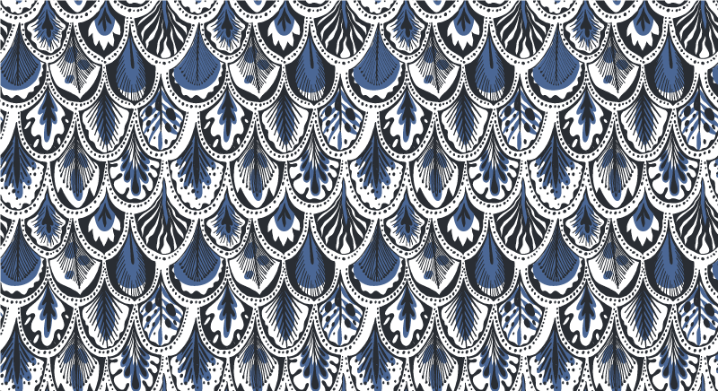 Tapete vinílico azulejos padrão de cauda de pavão - TenStickers