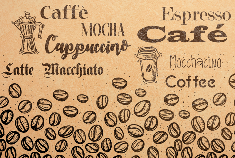 Tapete de vinil personalizado tipo café italiano - TenStickers