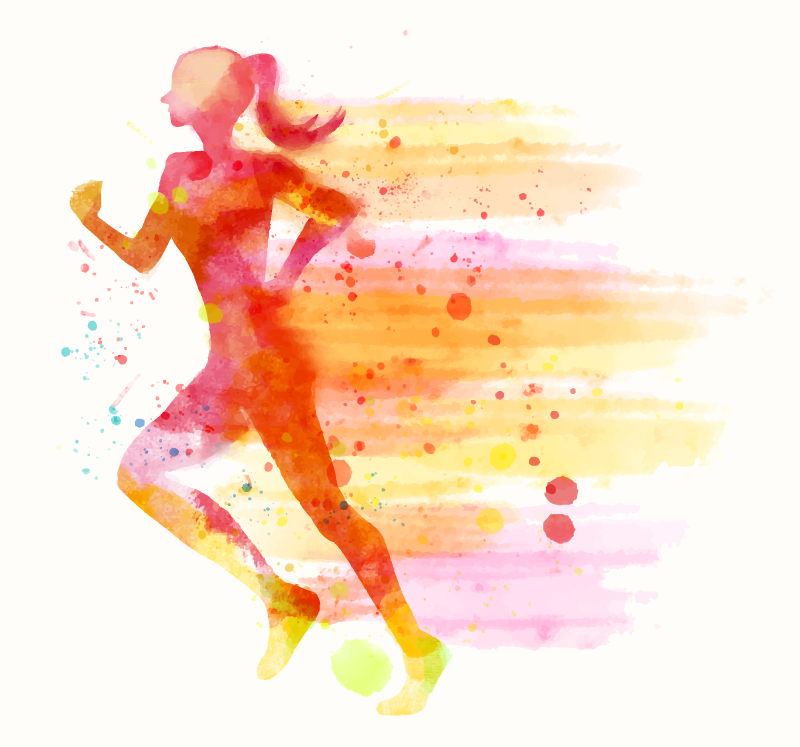 Fitness corrida tapete moderno - TenStickers