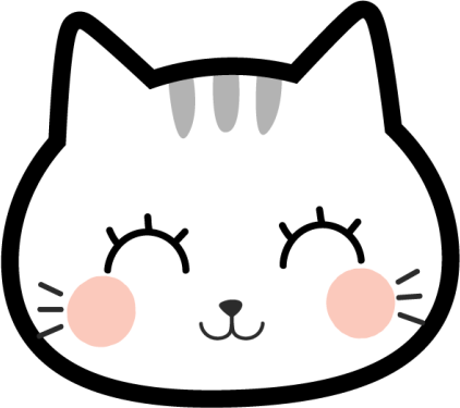 Tapete de vinil com cara de gato fofa feliz - TenStickers