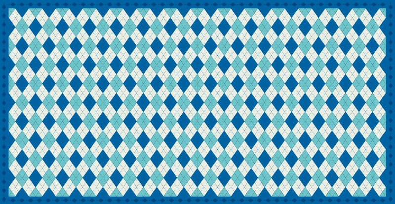 Tapete vinílico azulejos padrão xadrez azul - TenStickers